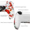 TNP Controller Case for PS5 Silicone Controller Skin for Dualsense Cover + 8 Pro Thumb Grips Set Sony Playstation 5 Skins Accessories Red Flower with Ergonomic Textured Grip - Image 3