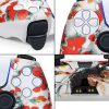 TNP Controller Case for PS5 Silicone Controller Skin for Dualsense Cover + 8 Pro Thumb Grips Set Sony Playstation 5 Skins Accessories Red Flower with Ergonomic Textured Grip - Image 6