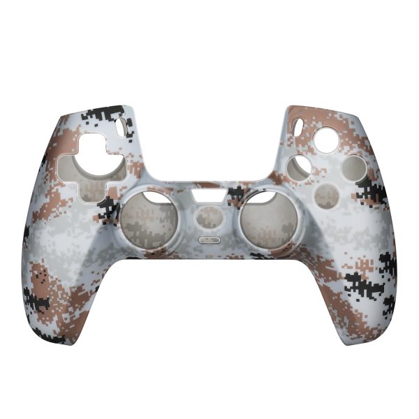 TNP Controller Case for PS5 Silicone Controller Skin for Dualsense Cover + 8 Pro Thumb Grips Set Sony Playstation 5 Skins Accessories Camo Gray with Ergonomic Textured Grip - Image 2