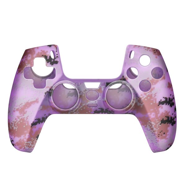 TNP Controller Case for PS5 Silicone Controller Skin for Dualsense Cover + 8 Pro Thumb Grips Set Sony Playstation 5 Skins Accessories Camo Purple with Ergonomic Textured Grip - Image 2