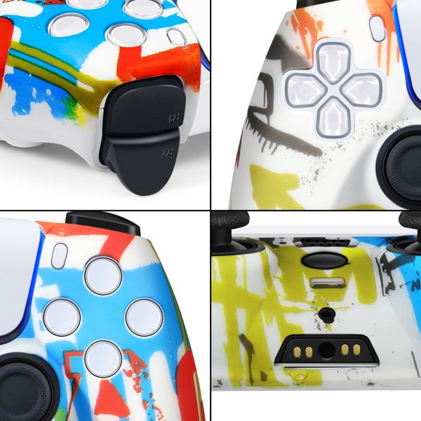 TNP Controller Case for PS5 Silicone Controller Skin for Dualsense Cover + 8 Pro Thumb Grips Set Sony Playstation 5 Skins Accessories Paint with Ergonomic Textured Grip - Image 6