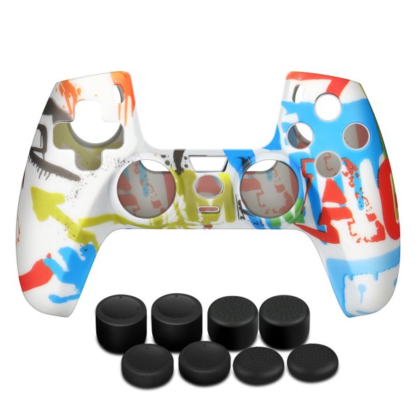 TNP Controller Case for PS5 Silicone Controller Skin for Dualsense Cover + 8 Pro Thumb Grips Set Sony Playstation 5 Skins Accessories Paint with Ergonomic Textured Grip - Image 8