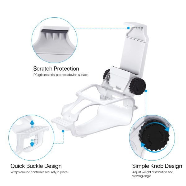 TNP PS5 Controller Phone Mount - Universal Phone Controller Mount for Playstation DualSense Controller - Adjustable Viewing Angle Mobile Gaming Clip for PS Remote Play - Image 5