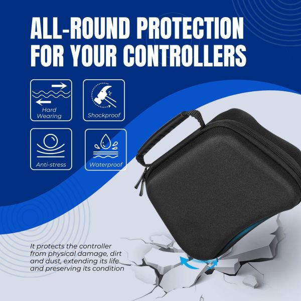 TNP Carrying Travel Storage Case for PS5 Controller, PS4 Controller, Xbox series X / S / Xbox One Controller, Nintendo Switch Pro Controller Holder Hard Shell Protective Cover EVA Accessories Pocket - Image 4