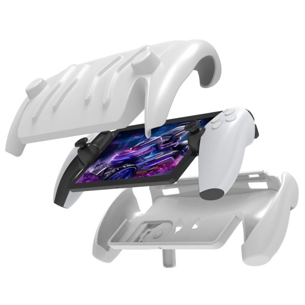 TNP Full Protective Case Cover for Playstation Portal - Anti-Slip TPU Protector Case for PS5 Portal- Detachable Front Shell Cover with Built-in Kickstand for PS Portal Remote Player (White)