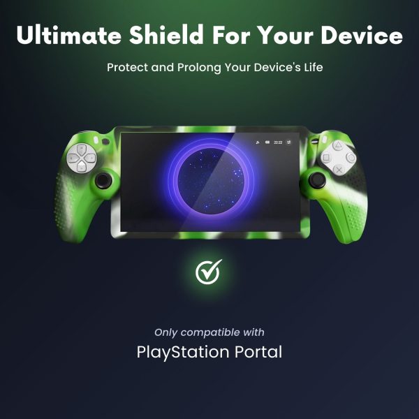 TNP Protective Case for Playstation Portal - Silicone Skin Cover for PS Portal Shell with Anti-Slip, Shock-Absorption, Anti-Fingerprint, Scratch-Resistant, Camouflage Green - Image 2