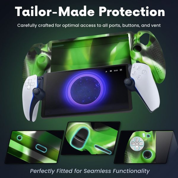 TNP Protective Case for Playstation Portal - Silicone Skin Cover for PS Portal Shell with Anti-Slip, Shock-Absorption, Anti-Fingerprint, Scratch-Resistant, Camouflage Green - Image 5