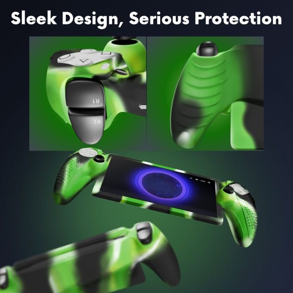TNP Protective Case for Playstation Portal - Silicone Skin Cover for PS Portal Shell with Anti-Slip, Shock-Absorption, Anti-Fingerprint, Scratch-Resistant, Camouflage Green - Image 8
