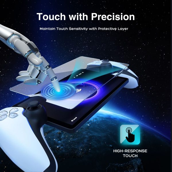 TNP 2-Pack Tempered Glass Screen Protector for PlayStation Portal Remote Player - 8-inch Transparent Clear Screen Protector for PS5 Portal - 9H Anti-Scratch Tempered Glass for PlayStation Portal - Image 5