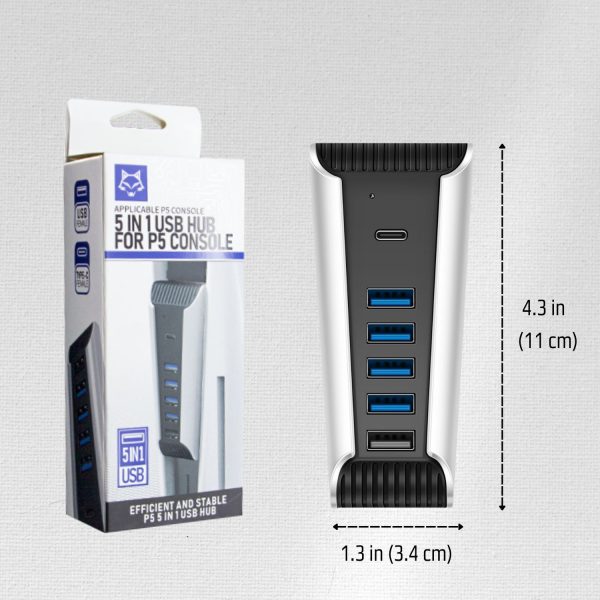 TNP USB Hub for PS5 Console - High-Speed USB Port Extender Expansion Adapter with 4x USB 2.0, 1x USB 3.1 & 1x Charging Port for Playstation UHD & Digital Edition (Not Fit for PS5 Slim) - Image 8