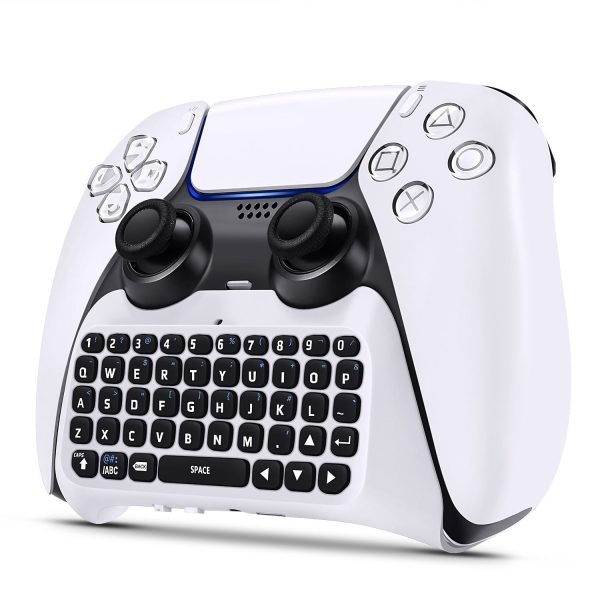 TNP Chatpad Controller Keyboard Attachment for PS5, Wireless Compact Keypad - The Ultimate QWERTY Gamepad Keyboard with Built-In Speaker for Live Chat and Messaging