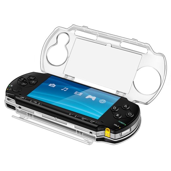 TNP Clear Hard Case for PSP 1000 - Protective Transparent Hard Case for Sony PSP 1000, Full Cover Crystal Clear Hard Case for PSP 1000 Console, Snap-in Protector Cover Case with Clear Display