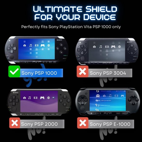 TNP Clear Hard Case for PSP 1000 - Protective Transparent Hard Case for Sony PSP 1000, Full Cover Crystal Clear Hard Case for PSP 1000 Console, Snap-in Protector Cover Case with Clear Display - Image 3