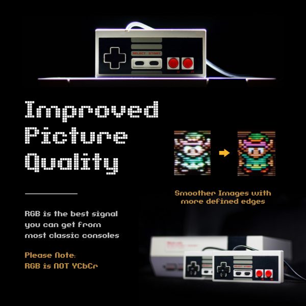 TNP Genesis RGB/RGBs Adapter Cable Connector, Compatible with Sega Genesis 1 or For Sega Mega Drive 1 Game Consoles for RGB/RGBS Supported Monitors with BNC Connectors - Image 3
