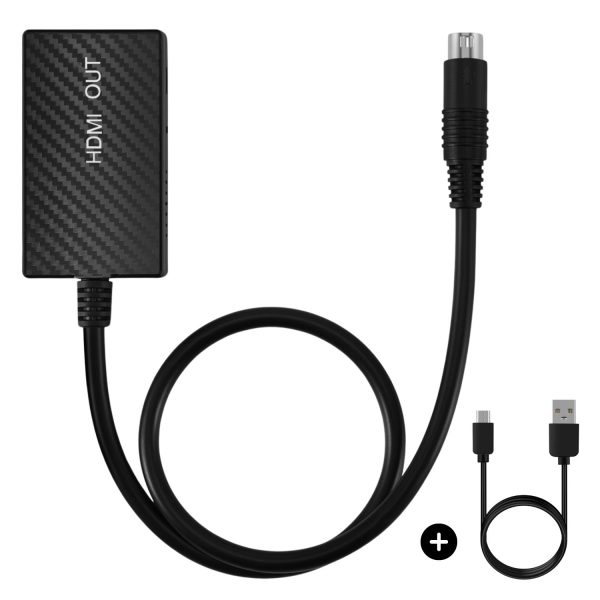TNP For Sega Saturn HDMI Adapter For Sega Saturn S Video Cable HDMI Converter Cord compatible with Sega Saturn Console for HD TVs, Computer Monitors, and Projectors