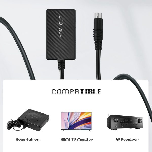 TNP For Sega Saturn HDMI Adapter For Sega Saturn S Video Cable HDMI Converter Cord compatible with Sega Saturn Console for HD TVs, Computer Monitors, and Projectors - Image 3