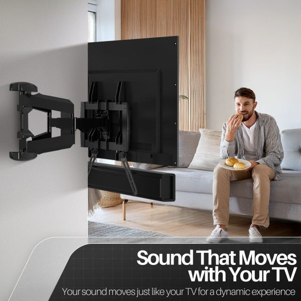 TNP Universal Soundbar Mount Under TV or Above - Sound Bar TV Mount Bracket Fits Most Speaker Brands Up to 33 Lbs with Adjustable Plates & Swivel Compatible with Sony, LG, Vizio, Bose, Yamaha, Samsung - Image 9
