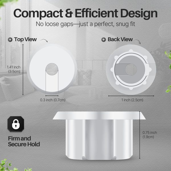 TNP for Starlink Cable Grommet Routing Kit - 1 Inch Wall Hole Feed Through Bushing, Silicone Wall Grommet for Starlink Ethernet Cable, Durable & Easy Installation, White - Image 5