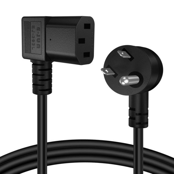 TNP 90 Degree PC Power Cord - Right Angle Computer Power Cable 3 Prong Replacement for Monitor, TV, Laptop - Universal AC Power Supply Cord Plug Wire, NEMA 5-15P to IEC320C13 UL, 10A/125V, 15 ft