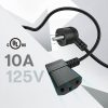 TNP 90 Degree PC Power Cord - Right Angle Computer Power Cable 3 Prong Replacement for Monitor, TV, Laptop - Universal AC Power Supply Cord Plug Wire, NEMA 5-15P to IEC320C13 UL, 10A/125V, 15 ft - Image 3