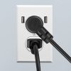 TNP 90 Degree PC Power Cord - Right Angle Computer Power Cable 3 Prong Replacement for Monitor, TV, Laptop - Universal AC Power Supply Cord Plug Wire, NEMA 5-15P to IEC320C13 UL, 10A/125V, 15 ft - Image 8