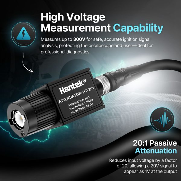 Hantek 20:1 Passive Attenuator For Pico Auto Scope Ignition WF UK, 300v Max (Original OEM Version) Injector and Primary Ignition Waveforms With Oscilloscope - Image 5