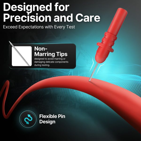 Hantek Probe Kit HT307 - Back Probe Pins Set - Oscilloscope Probes for Automotive Diagnostic Test Accessories Repair Tools Back Pinning Probes (Set of 5, Assorted Colors) - Image 5