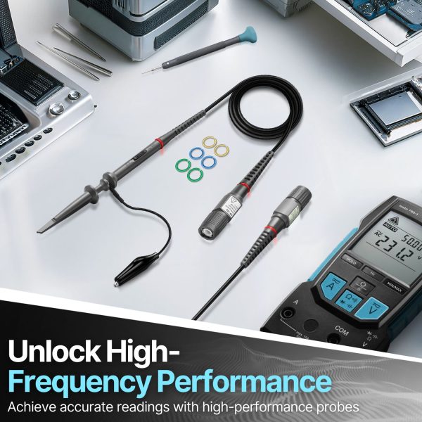 Hantek PP-150 2 PCS X1/X10 100MHz Oscilloscope Scope Clip Probes with Free Accessory Kit Pack For HP Tektronix Hitachi 200V-600V - Image 2