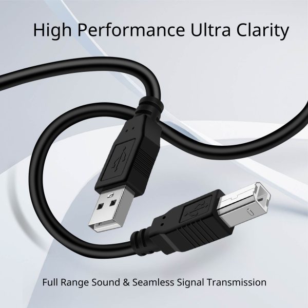 TNP USB A to USB B Audio MIDI Cable Male to Male - MIDI to USB Cable 2.0 Type for Computer, Laptop, MIDI Piano Keyboard, Projector, Printers, and Equipment with USB MIDI Cable Interface (1.5 Meters) - Image 2