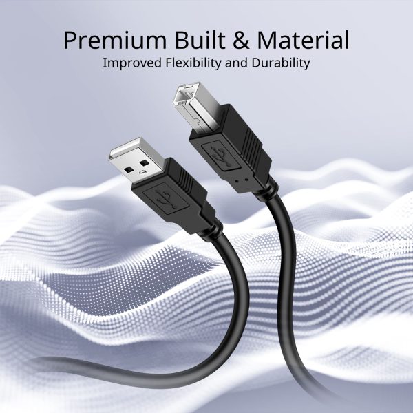 TNP USB A to USB B Audio MIDI Cable Male to Male - MIDI to USB Cable 2.0 Type for Computer, Laptop, MIDI Piano Keyboard, Projector, Printers, and Equipment with USB MIDI Cable Interface (1.5 Meters) - Image 3