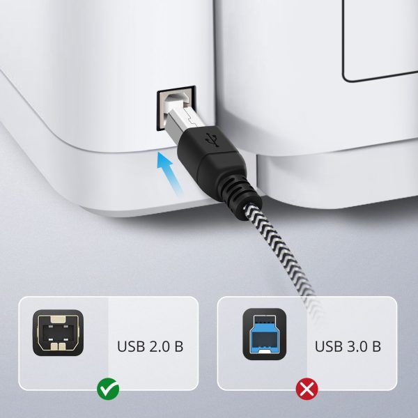 TNP Premium USB C to USB B Cable - High-Speed Printer Cable to USB C, MIDI to USB C, Durable, Universally Compatible USB Type B 2.0 to USB Type C Cord - 3.3 Ft, 1 Meter - Image 2