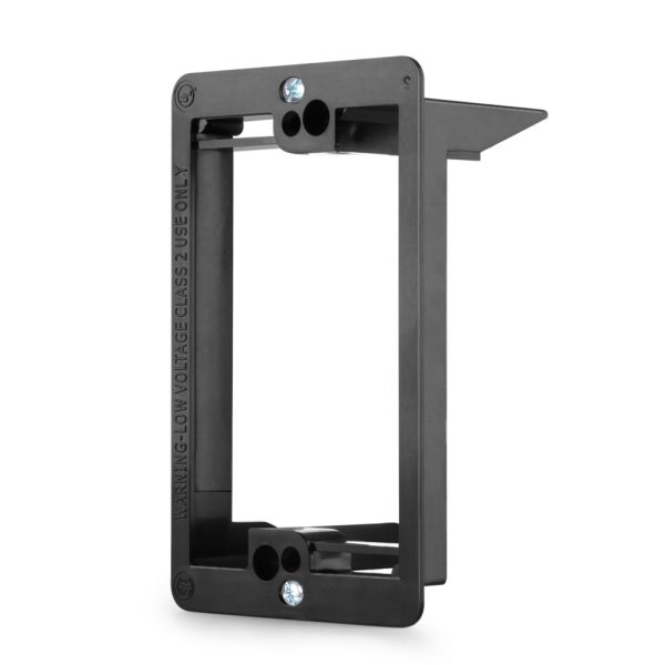 TNP Brush Wall Plate with Mounting Bracket Kit Single Gang Cable Entry Access Brush Bristles Style Strap Opening Port Insert Socket Wiring Plug Jack Decorative Face Cover Outlet Mount Panel (Black) - Image 6