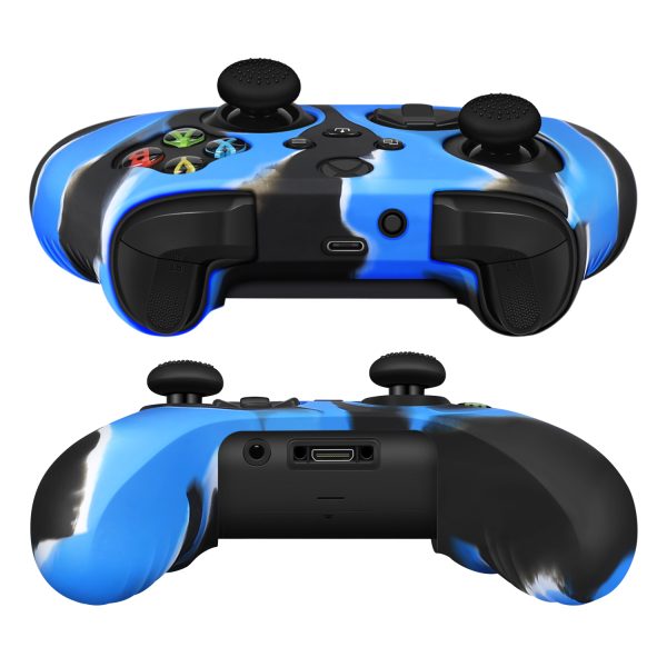 TNP Silicone Case Cover for Xbox Series X/S Controller Skin Shell + 8 Pro Thumb Grips Set (Camo Blue) Ergonomic Textured Grip Dust Protector Compatible With New Xbox Series S X Controller Accessories - Image 6