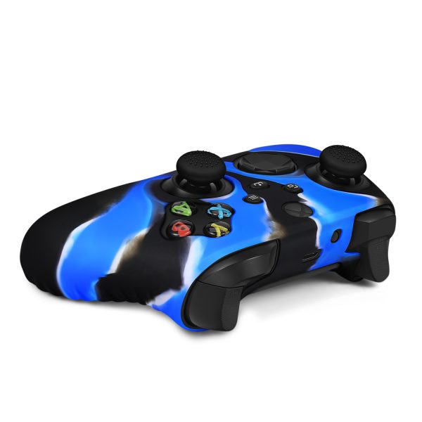 TNP Silicone Case Cover for Xbox Series X/S Controller Skin Shell + 8 Pro Thumb Grips Set (Camo Blue) Ergonomic Textured Grip Dust Protector Compatible With New Xbox Series S X Controller Accessories - Image 7