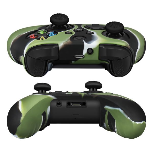 TNP Silicone Case Cover for Xbox Series X/S Controller Skin Shell + 8 Pro Thumb Grips Set (Camo Green) Ergonomic Textured Grip Dust Protector Compatible With New Xbox Series S X Controller Accessories - Image 6