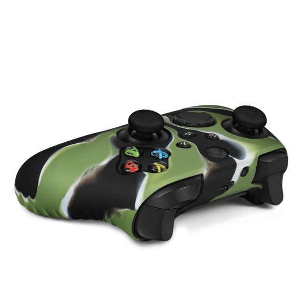 TNP Silicone Case Cover for Xbox Series X/S Controller Skin Shell + 8 Pro Thumb Grips Set (Camo Green) Ergonomic Textured Grip Dust Protector Compatible With New Xbox Series S X Controller Accessories - Image 7