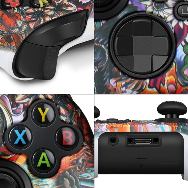 TNP Silicone Case Cover for Xbox Series X/S Controller Skin Shell + 8 Pro Thumb Grips Set (Beasts) Ergonomic Textured Grip Dust Protector Compatible With New Xbox Series S X Controller Accessories - Image 5