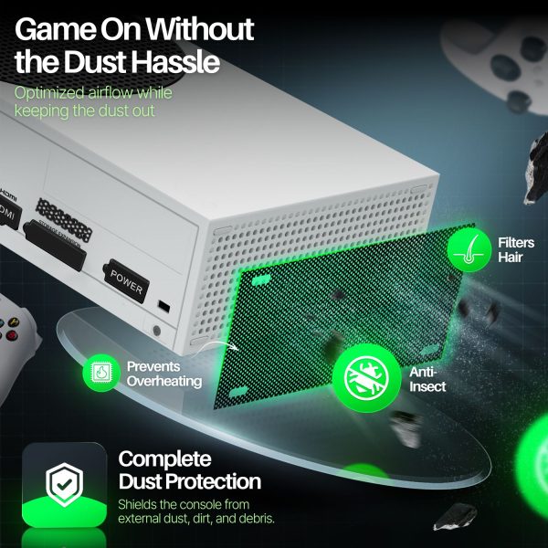TNP Dust Cover for Xbox Series S - Protective Nets and Silicone Jack Stopper Dust Proof Kit, Guard Against Dust & Scratches - Port Covers for Xbox Series S Console - Image 3