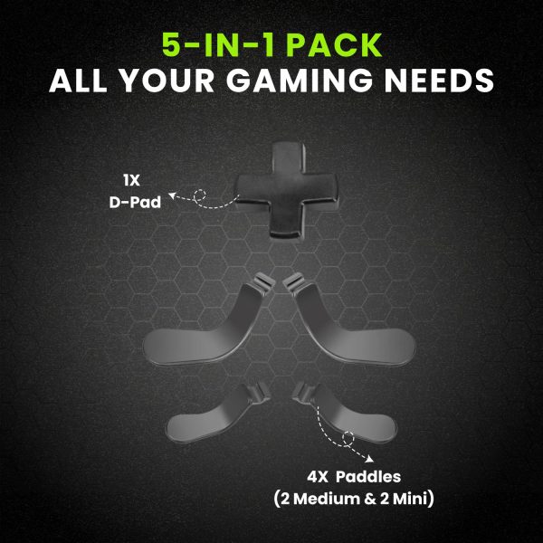 TNP Paddles for Xbox Elite 2 Controller - Accessories Replacement Metal Stainless Steel Paddles Trigger & D-Pad Parts Accessories Compatible with Xbox Elite Controller Series 2 Core, Black - Image 5