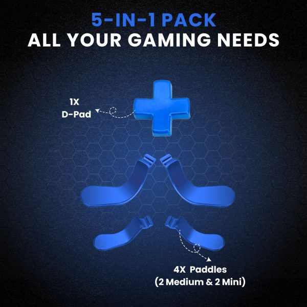 TNP Paddles for Xbox Elite 2 Controller - Accessories Replacement Metal Stainless Steel Paddles Trigger & D-Pad Parts Accessories Compatible with Xbox Elite Controller Series 2 Core, Blue - Image 5