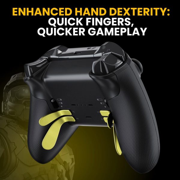TNP Paddles for Xbox Elite 2 Controller - Accessories Replacement Metal Stainless Steel Paddles Trigger & D-Pad Parts Accessories Compatible with Xbox Elite Controller Series 2 Core, Gold - Image 3