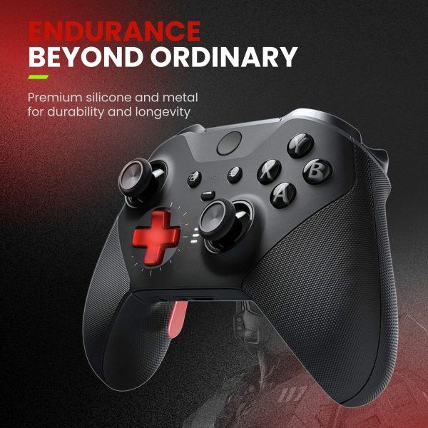 TNP Paddles for Xbox Elite 2 Controller - Accessories Replacement Metal Stainless Steel Paddles Trigger & D-Pad Parts Accessories Compatible with Xbox Elite Controller Series 2 Core, Red - Image 2