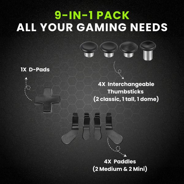 TNP Thumbsticks for Xbox Elite 2 Controller - Accessories Replacement Metal Mod Parts Thumbsticks, Paddles, D-Pads, Tool Compatible with Xbox One Elite Controller Series 2 Core, Black - Image 7