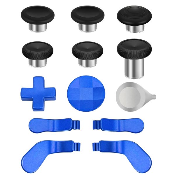 TNP Thumbsticks for Xbox Elite 2 Controller - Accessories Replacement Metal Mod Parts Thumbsticks, Paddles, D-Pads, Tool Compatible with Xbox One Elite Controller Series 2 Core, Blue