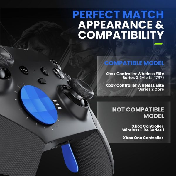 TNP Thumbsticks for Xbox Elite 2 Controller - Accessories Replacement Metal Mod Parts Thumbsticks, Paddles, D-Pads, Tool Compatible with Xbox One Elite Controller Series 2 Core, Blue - Image 4