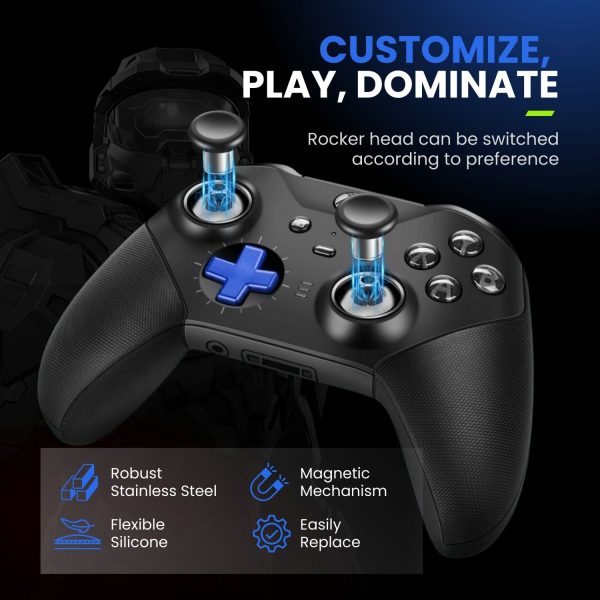 TNP Thumbsticks for Xbox Elite 2 Controller - Accessories Replacement Metal Mod Parts Thumbsticks, Paddles, D-Pads, Tool Compatible with Xbox One Elite Controller Series 2 Core, Blue - Image 5