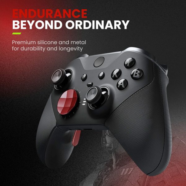 TNP Thumbsticks for Xbox Elite 2 Controller - Accessories Replacement Metal Mod Parts Thumbsticks, Paddles, D-Pads, Tool Compatible with Xbox One Elite Controller Series 2 Core, Red - Image 2