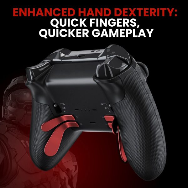 TNP Thumbsticks for Xbox Elite 2 Controller - Accessories Replacement Metal Mod Parts Thumbsticks, Paddles, D-Pads, Tool Compatible with Xbox One Elite Controller Series 2 Core, Red - Image 3
