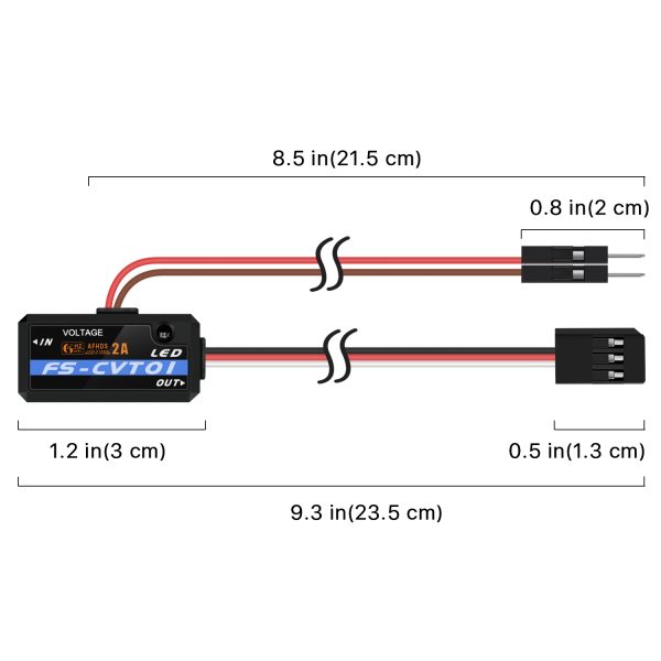 FlySky FS-CVT01 Voltage Collection Battery Sensor Module for Flysky Receiver Box iA6B iA10 PL18 NV14 FrG4 Noble NB4 i10 i8 i6s i6x i6 Terminal Detection Reverse Negative Value Model Airplane Car Boat - Image 4